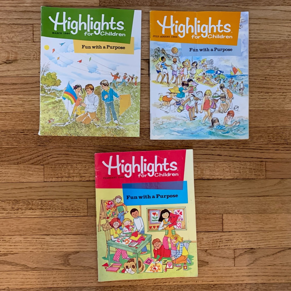 1984 & 1982 Highlights for Children Magazine Set